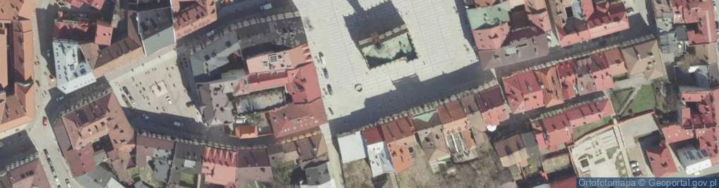 Zdjęcie satelitarne Tarnów, centrum města, Rynek, kulturní centrum