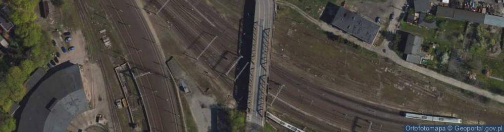 Zdjęcie satelitarne Tczew, 1 maja, most přes trať II