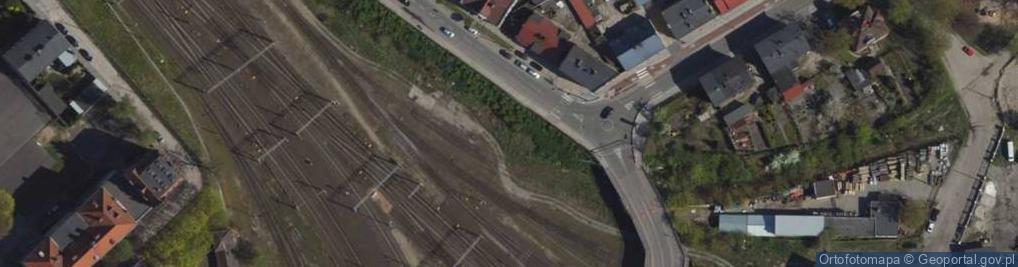 Zdjęcie satelitarne Tczew, Kolejowa, práce na trati
