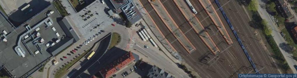 Zdjęcie satelitarne Tczew, nádraží, cedule