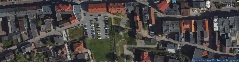 Zdjęcie satelitarne Tczew, Ogrodowa, pozůstatky hradeb