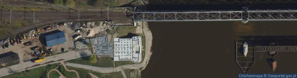 Zdjęcie satelitarne Tczew, silniční most, detail nýtování