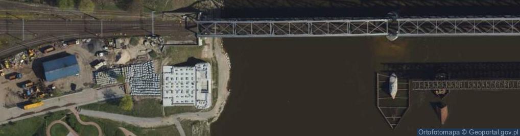 Zdjęcie satelitarne Tczew, silniční most, pohled na železniční II
