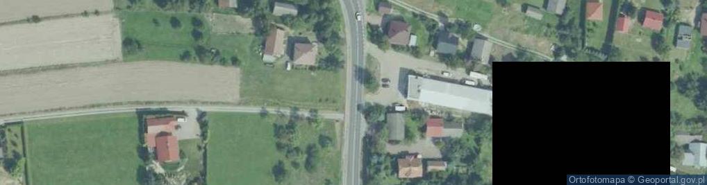 Zdjęcie satelitarne Trabki - skrzyzowanie