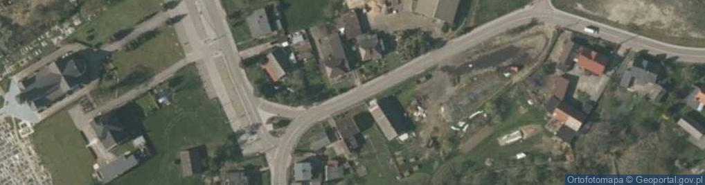 Zdjęcie satelitarne Turze - ujście Rudy do Odry