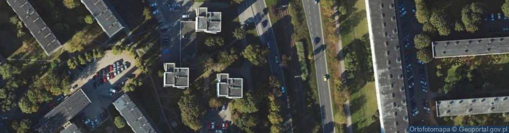 Zdjęcie satelitarne Ulica Piastowska w Gdańsku - falowiec