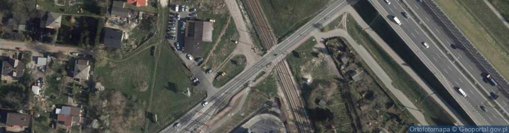 Zdjęcie satelitarne Ursus-Piastow, linia kolejowa