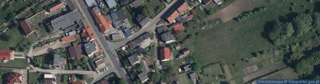 Zdjęcie satelitarne Urząd gminy Lubrza. Elewacja frontowa