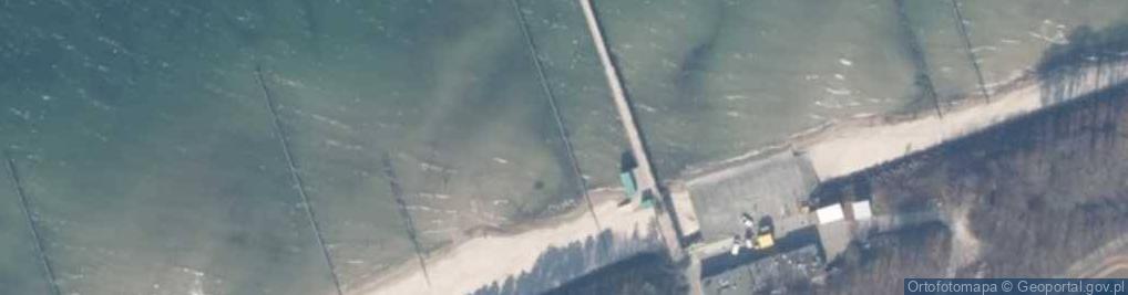 Zdjęcie satelitarne Ustronie Morskie - plaża 2010