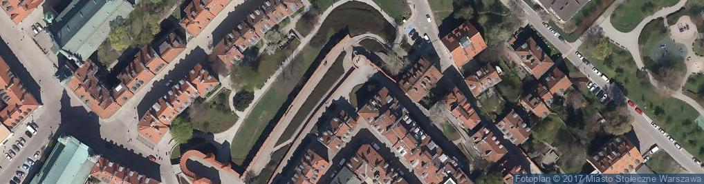 Zdjęcie satelitarne Varšava, Śródmieście, hradby