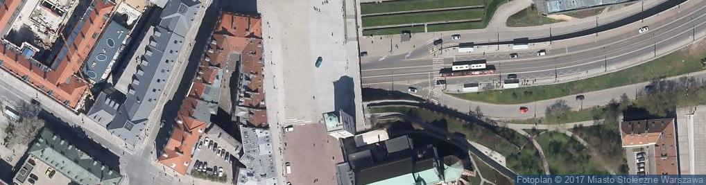 Zdjęcie satelitarne Varšava, Śródmieście, Plac Zamkowy, rekonstrukce mostu