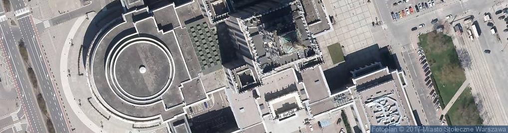 Zdjęcie satelitarne Varšava, Śródmieście, pohled z PKiN (jihozápad)