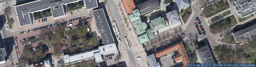 Zdjęcie satelitarne Varšava, Śródmieście, ulice Krakowskie Przedmieście II
