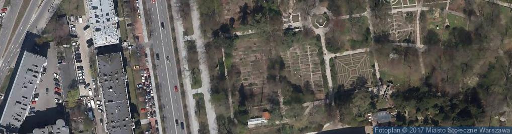 Zdjęcie satelitarne Warsaw Uniwersity Botanical Garden dalie