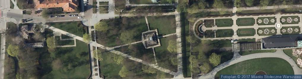 Zdjęcie satelitarne Warsaw Wilanow Potocki mausoleum