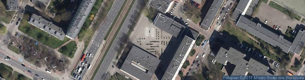 Zdjęcie satelitarne Warszawa-Ochota, plac przy Grojeckiej