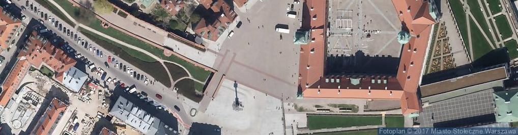 Zdjęcie satelitarne Warszawa pl Zamkowy ca1910