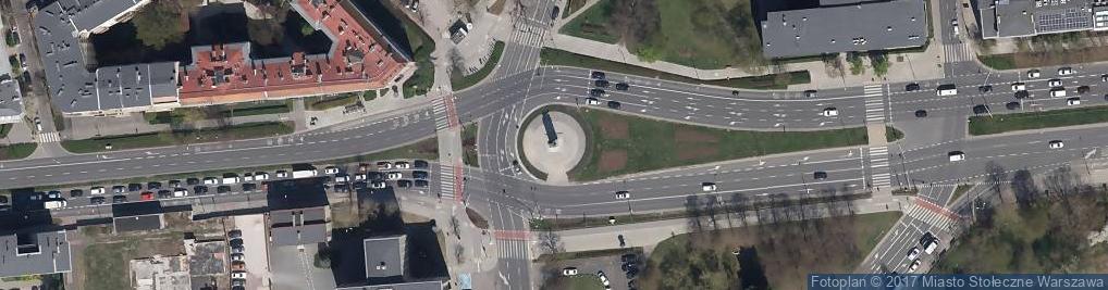 Zdjęcie satelitarne Warszawa-pomnik lotnika