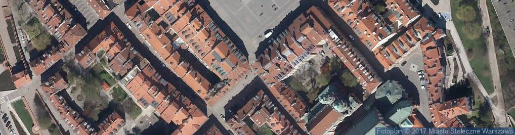 Zdjęcie satelitarne Warszawa, Rynek Starego Miasta, Zegar i tablica pamiątkowa