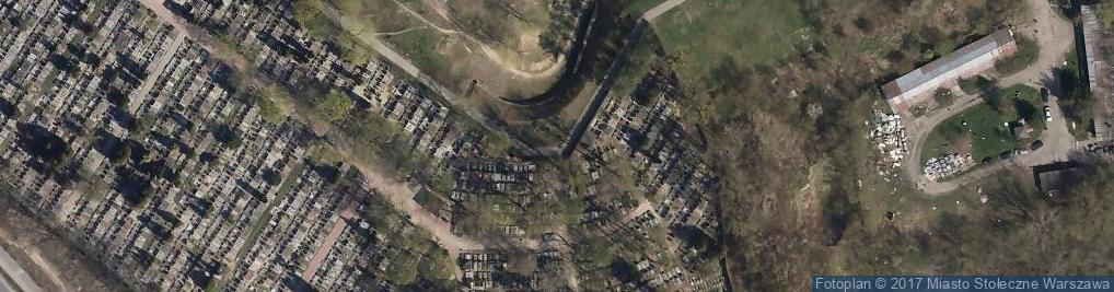 Zdjęcie satelitarne Warszawa-Wlochy, cmentarz przy Ryzowej