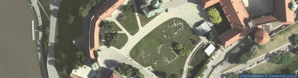 Zdjęcie satelitarne Wawel end 16th cent