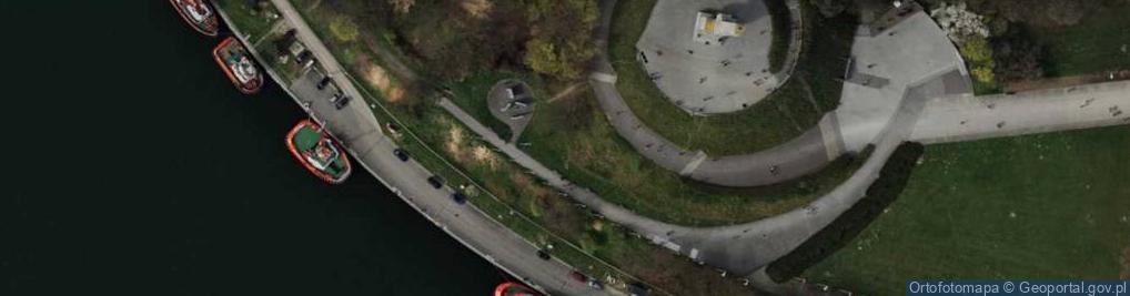 Zdjęcie satelitarne Westerplatte Monument