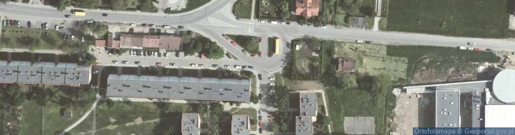 Zdjęcie satelitarne Wieliczka, autobusová konečná