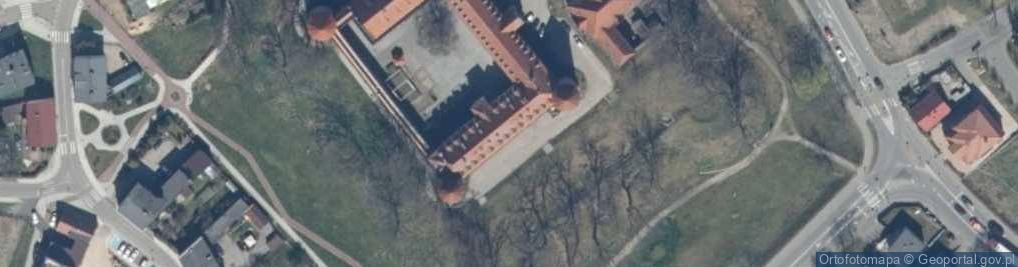 Zdjęcie satelitarne Wieza zamku w Bytowie