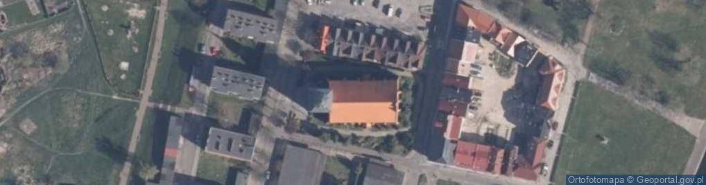 Zdjęcie satelitarne Wolin - pomnik JPII