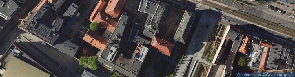 Zdjęcie satelitarne Wroclaw palac od plWolnosci-ujecie wg widokowki XIXw