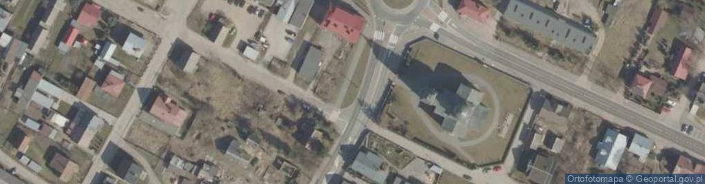 Zdjęcie satelitarne Zabludow - Pomnik przy cerkwi p.w. Zaśnięcia Najświętszej Marii Panny