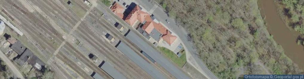 Zdjęcie satelitarne Zagan dworzec wieza