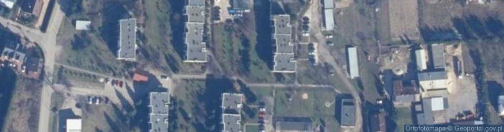 Zdjęcie satelitarne Żelechów panorama z bloku przy ul. Ogrodowej