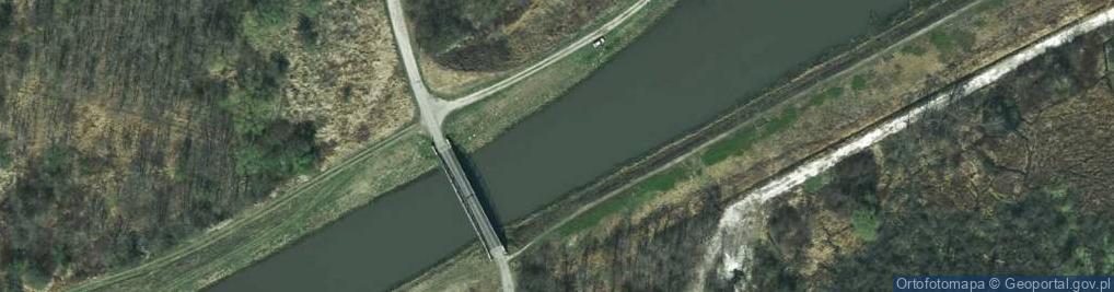 Zdjęcie satelitarne Most drogowy [4,37WWŻ]- Kanał Łączański [15,0]