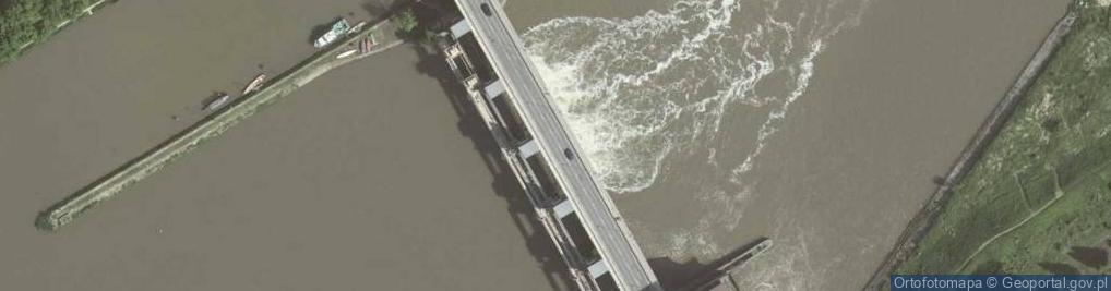 Zdjęcie satelitarne Most drogowy [7,5m WWŻ]- rz. Wisła [80,8]