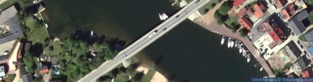Zdjęcie satelitarne most drogowy- jez. Mikołajskie