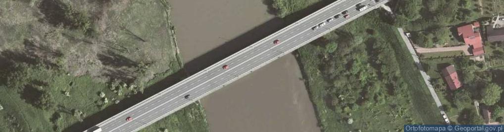 Zdjęcie satelitarne Most drogowy Łęg [8,5WWŻ]- rz. Wisła [82,9]