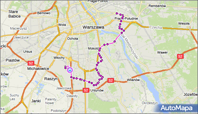 Rozkład jazdy autobusu 148 na przystanku PKP Okęcie 04. ZTM Warszawa na mapie Targeo