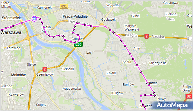 Rozkład jazdy autobusu N22 na przystanku rondo Waszyngtona 02. ZTM Warszawa na mapie Targeo