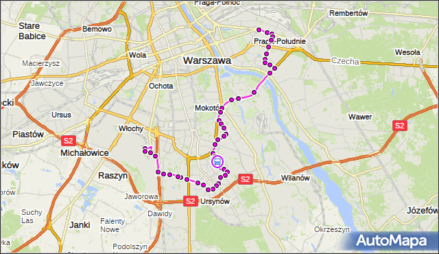 Rozkład jazdy autobusu 148 na przystanku SGGW-Biblioteka 01. ZTM Warszawa na mapie Targeo