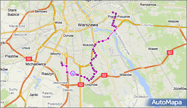 Rozkład jazdy autobusu 148 na przystanku Hołubcowa 01. ZTM Warszawa na mapie Targeo