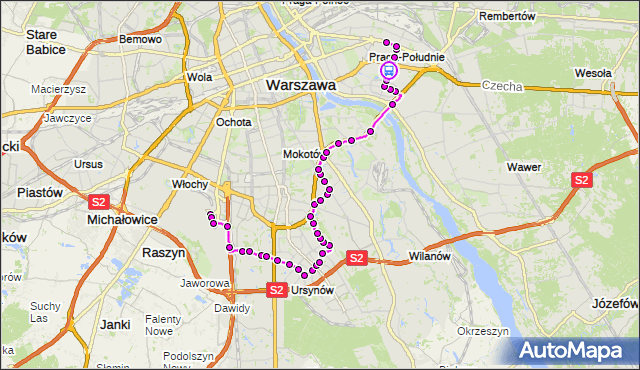 Rozkład jazdy autobusu 148 na przystanku Perkuna 02. ZTM Warszawa na mapie Targeo