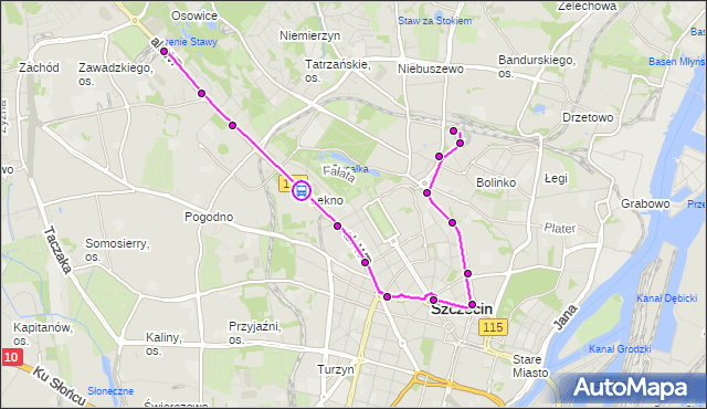Rozkład jazdy tramwaju 12 na przystanku Bogumiły 13. ZDiTM Szczecin na mapie Targeo