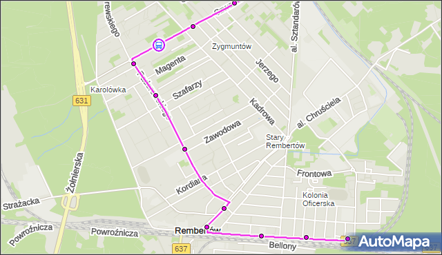 Rozkład jazdy autobusu 153 na przystanku Dziewanowska 02. ZTM Warszawa na mapie Targeo
