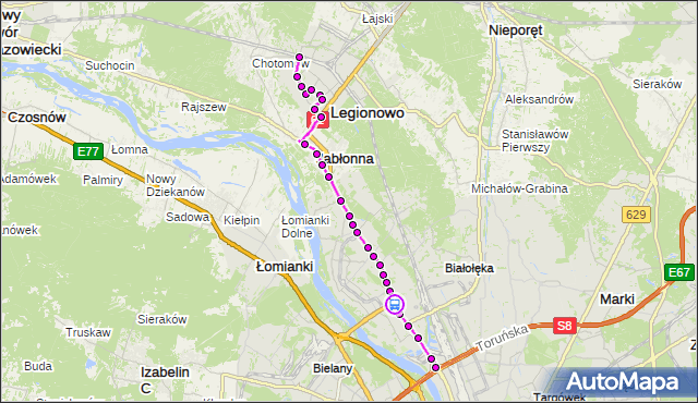Rozkład jazdy autobusu 723 na przystanku Obrazkowa 01. ZTM Warszawa na mapie Targeo