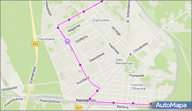 Rozkład jazdy autobusu 153 na przystanku Szafarzy 02. ZTM Warszawa na mapie Targeo