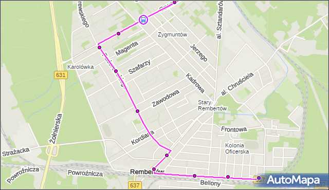 Rozkład jazdy autobusu 153 na przystanku Szyszaków 02. ZTM Warszawa na mapie Targeo