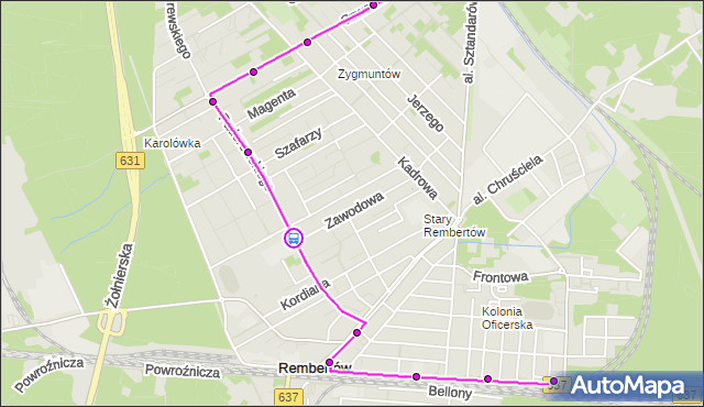 Rozkład jazdy autobusu 153 na przystanku Zawodowa 02. ZTM Warszawa na mapie Targeo