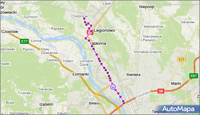 Rozkład jazdy autobusu 723 na przystanku Ekspresowa 02. ZTM Warszawa na mapie Targeo