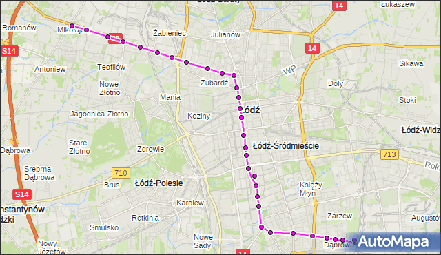 Rozkład jazdy tramwaju 2 na przystanku Limanowskiego - Klonowa. MPKLodz na mapie Targeo